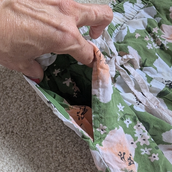 Gilligan & O'Malley Floral Pajama Pants - Green and Pink - Picture 6 of 7